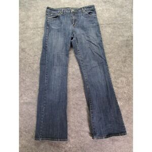 Common Genes Jeans Womens 10 Blue stretch denim Preowned EUC Embroidered Accents